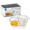 Double Compartment Glass Food Container - CRYSTALIA GLASS